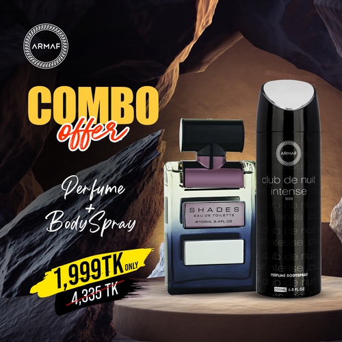 Armaf Shades Exclusive Combo Perfume 100ML + Club De Nuit Intense (M) Body Spray 200ML